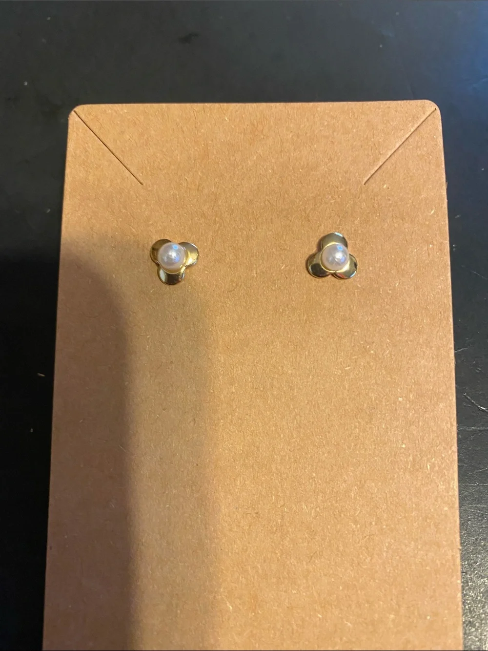 Gold-Tone Pearl and Flower Stud Earring Set - Women's Jewelry